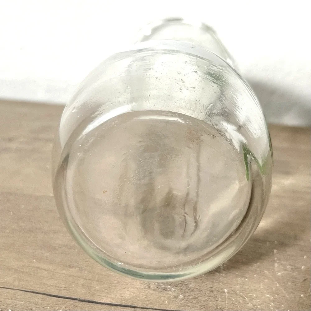 Vtg Hand Painted Glass Bud Vase 6.75